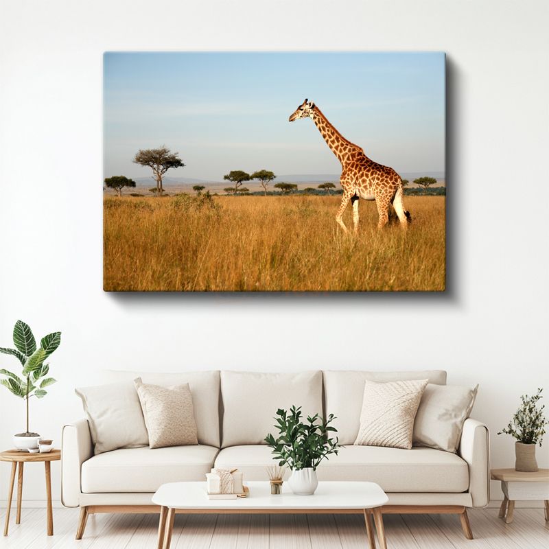 Safari Zürafası - Savana Yolculuğu Kanvas Tablo