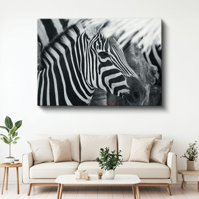 Zebra Deseni - Çizgilerin Mükemmel Uyumu Kanvas Tablo