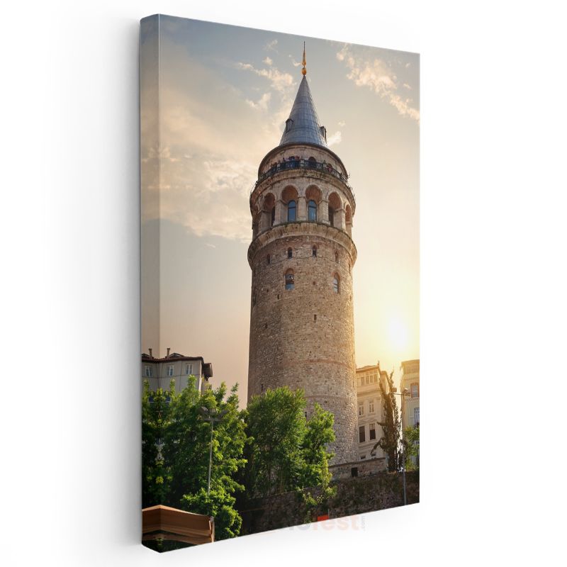 Galata Kulesi - Tarihi İstanbul Silueti Kanvas Tablo