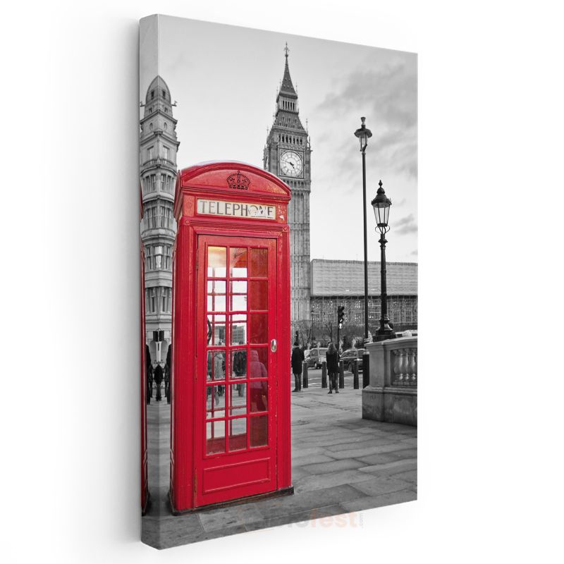 Londra Telefon Kulübesi - İkonik Kırmızı Kanvas Tablo