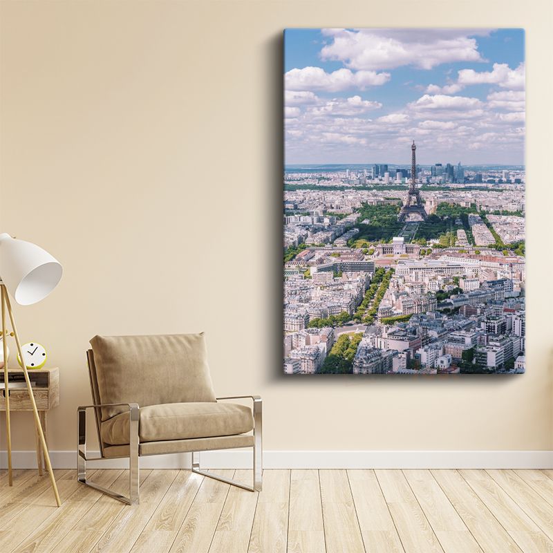 Paris Manzarası - Kuşbakışı Şehir Kanvas Tablo