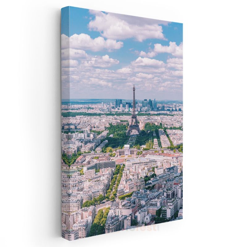 Paris Manzarası - Kuşbakışı Şehir Kanvas Tablo