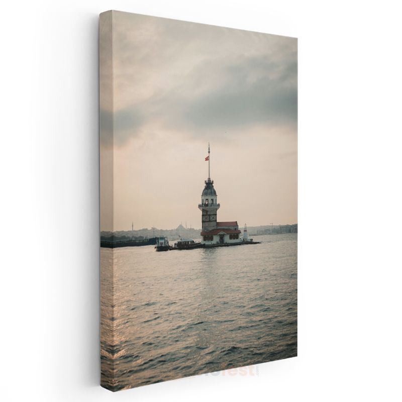 Kız Kulesi - İstanbul Boğazı Kanvas Tablo