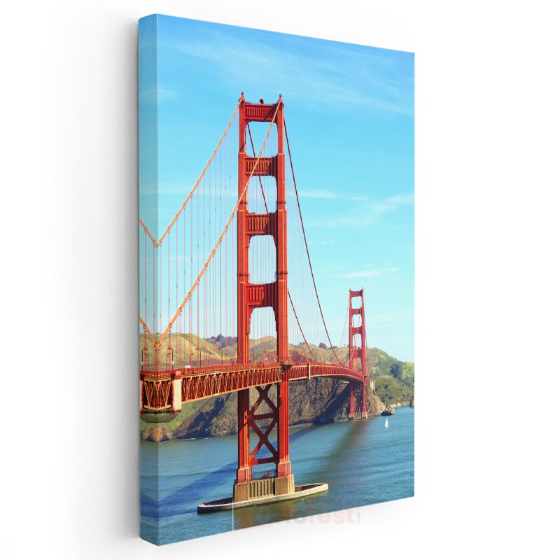 Golden Gate Köprüsü - İkonik Kırmızı Kanvas Tablo