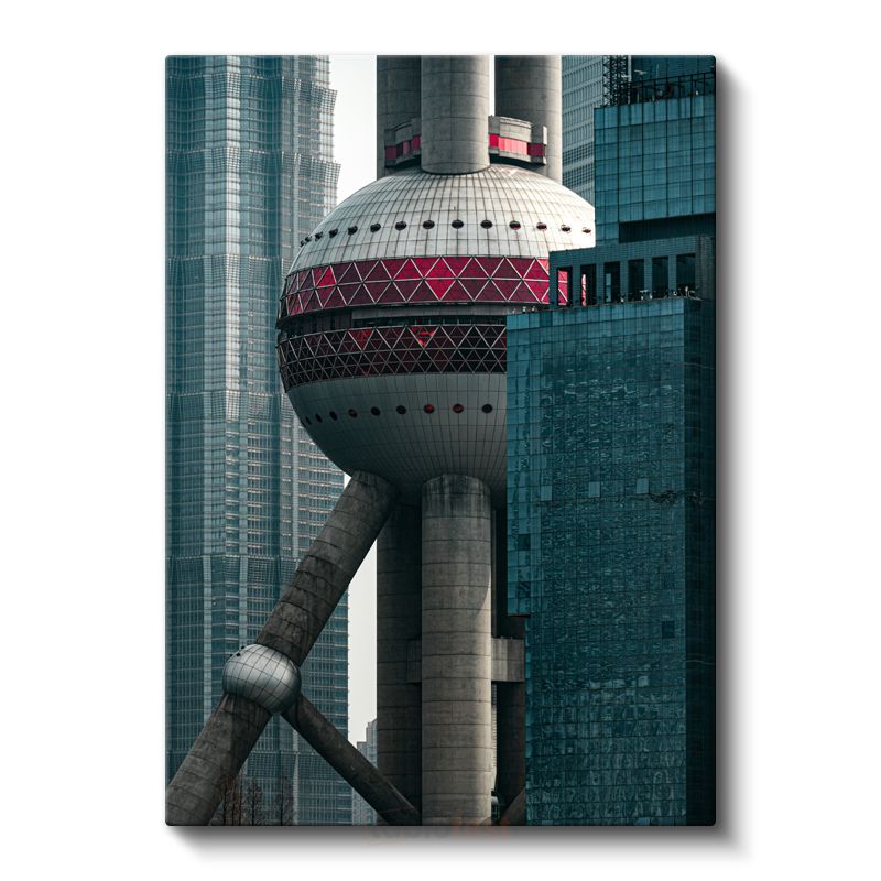 Oriental Pearl Kulesi - Şanghay'ın Fütüristik Simgesi Kanvas Tablo