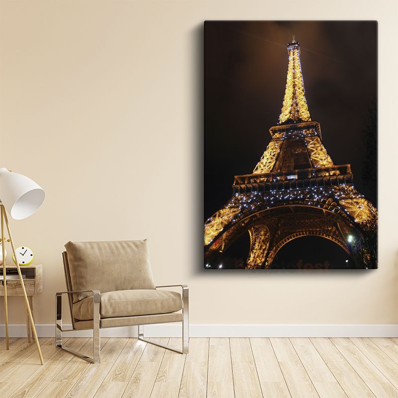 Eyfel Kulesi - Gece Işıltısında Paris Simgesi Kanvas Tablo