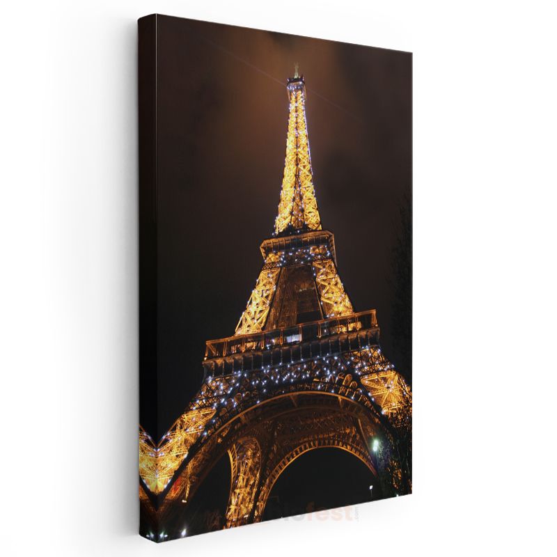 Eyfel Kulesi - Gece Işıltısında Paris Simgesi Kanvas Tablo