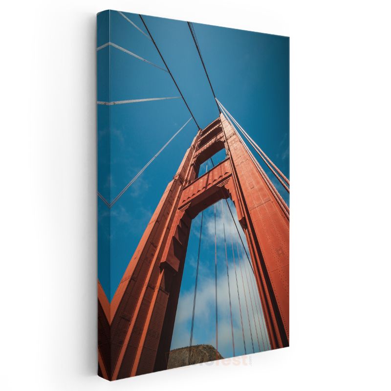 Golden Gate - Gökyüzüne Uzanan Kızıl Kule Kanvas Tablo