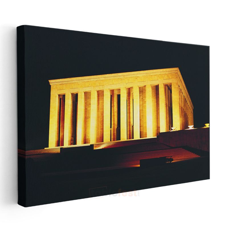 Anıtkabir - Gece Aydınlatması Kanvas Tablo