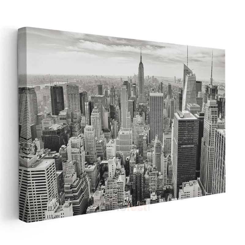 Manhattan Panoraması - Empire State Manzarası Kanvas Tablo