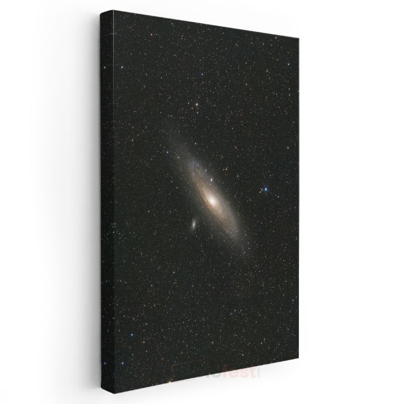 Andromeda - Yıldızlar Arasında Parlayan Galaksi Kanvas Tablo