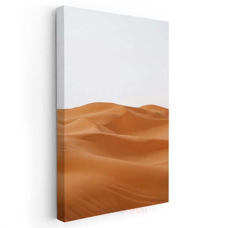 Altın Çöl - Minimalist Kum Tepeleri Kanvas Tablo