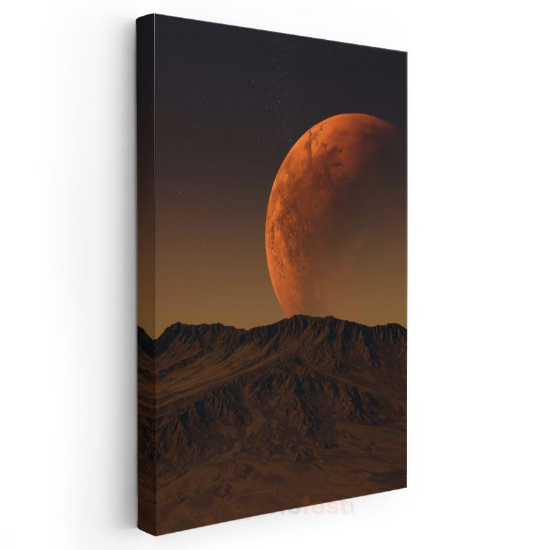 Mars Manzarası - Kızıl Gezegenin Gizemli Yüzeyi Kanvas Tablo