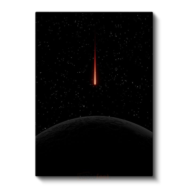 Meteor Yağmuru - Karanlık Gökyüzünde Işık İzi Kanvas Tablo
