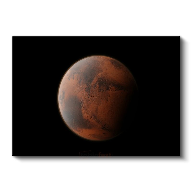 Mars Portresi - Yakın Çekim Kızıl Gezegen Kanvas Tablo