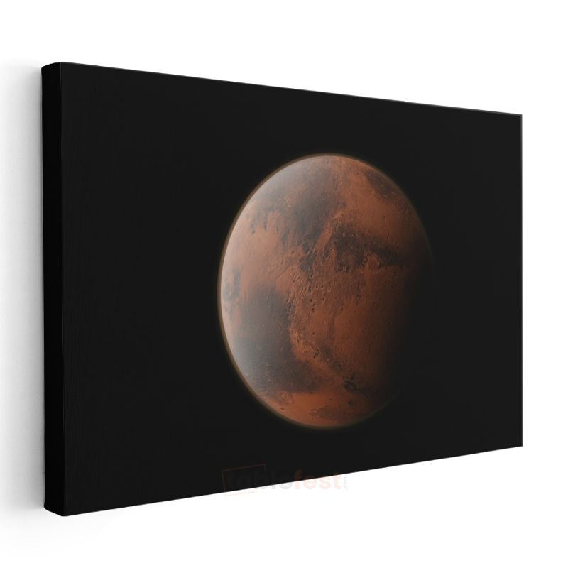 Mars Portresi - Yakın Çekim Kızıl Gezegen Kanvas Tablo