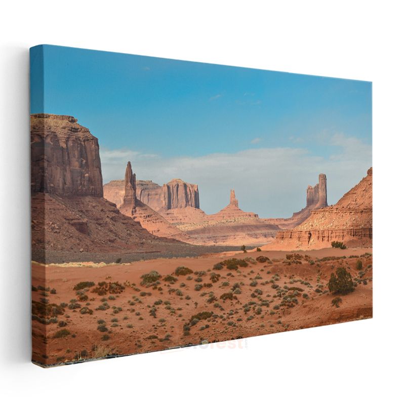 Monument Valley - Kızıl Kayalıklar Manzarası Kanvas Tablo