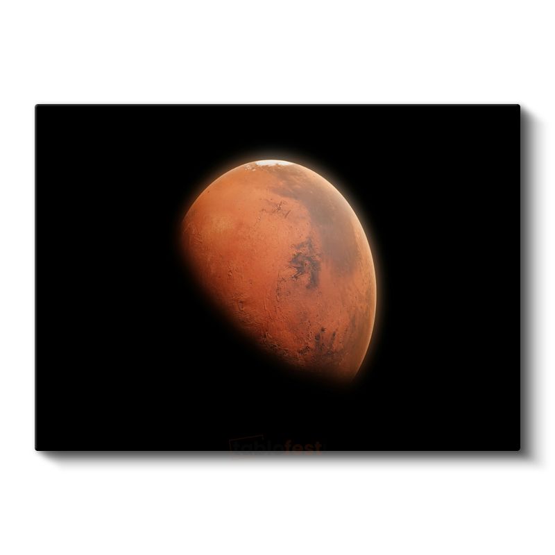Kızıl Mars - Uzaydan Görünüm Kanvas Tablo