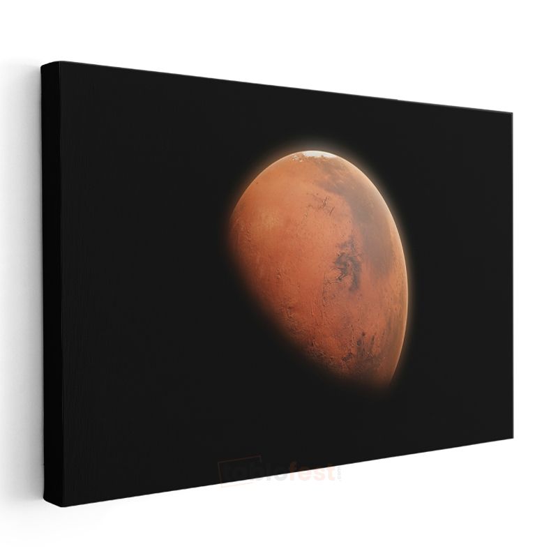 Kızıl Mars - Uzaydan Görünüm Kanvas Tablo