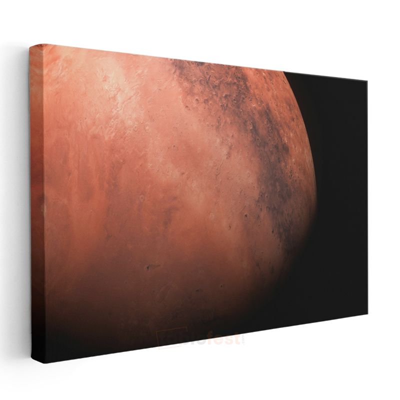Mars Gezegeni - Kızıl Gezegenin Etkileyici Yüzey Detayları Kanvas Tablo
