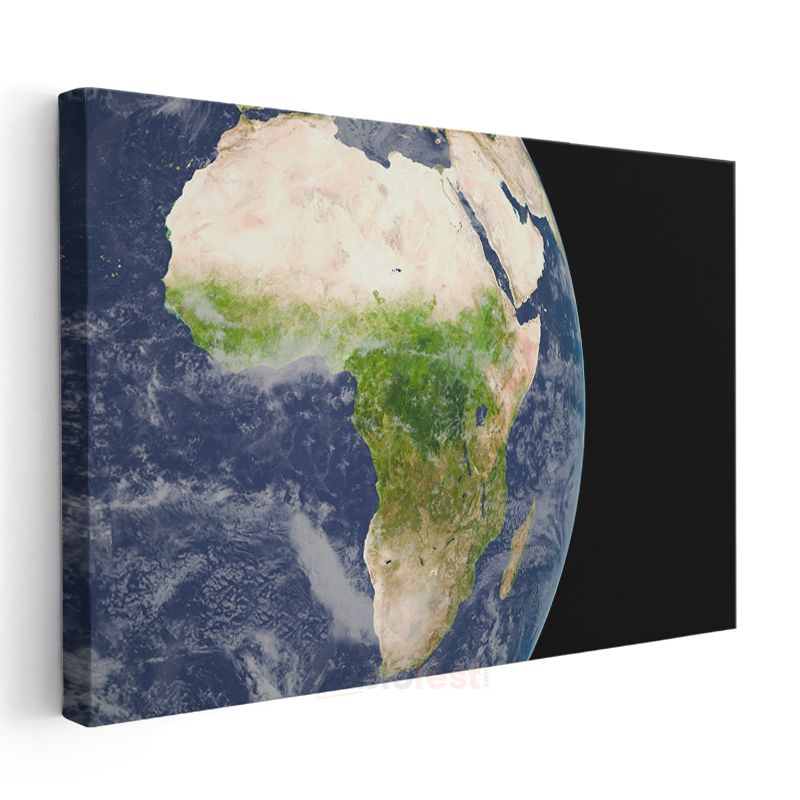Mavi Gezegen - Uzaydan Afrika Kıtası Kanvas Tablo