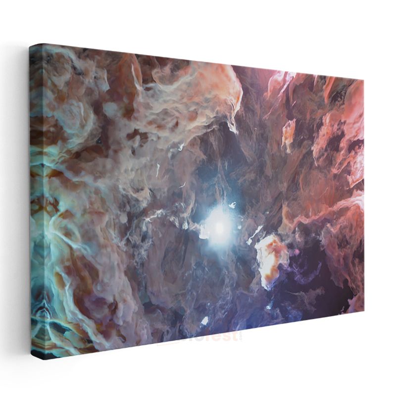 Kozmik Bulutlar - Nebula Işık Patlaması Kanvas Tablo