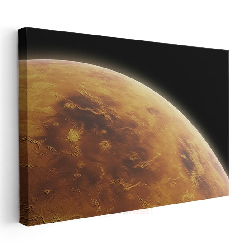 Mars Gezegeni - Kızıl Gezegenin Detaylı Yüzeyi Kanvas Tablo