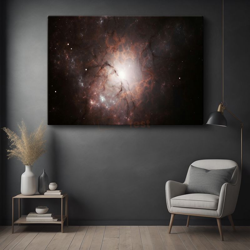 Kozmik Nebula - Yıldızlar Arasında Dans Eden Işıklar Kanvas Tablo