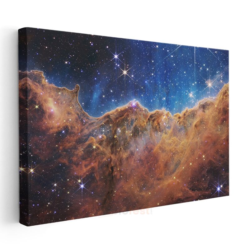 Kozmik Nebula - Yıldızlarla Bezeli Uzay Manzarası Kanvas Tablo