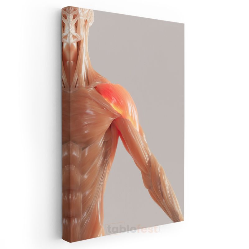 Fizyoterapist - Kas Anatomisi ve Tedavi Kanvas Tablo