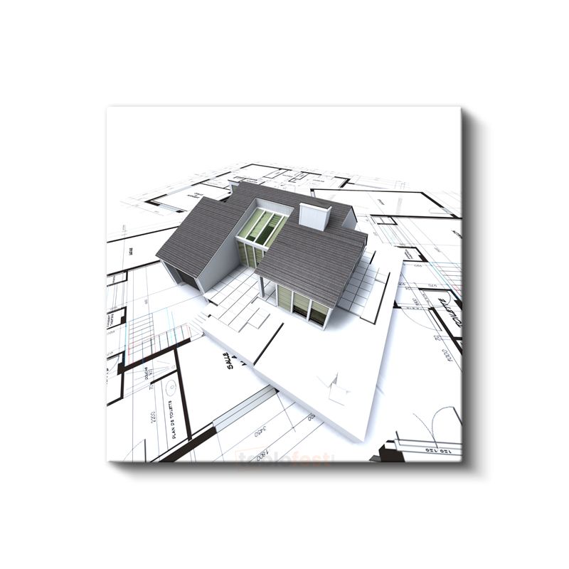 Mimar - Modern Villa Tasarımı Kanvas Tablo