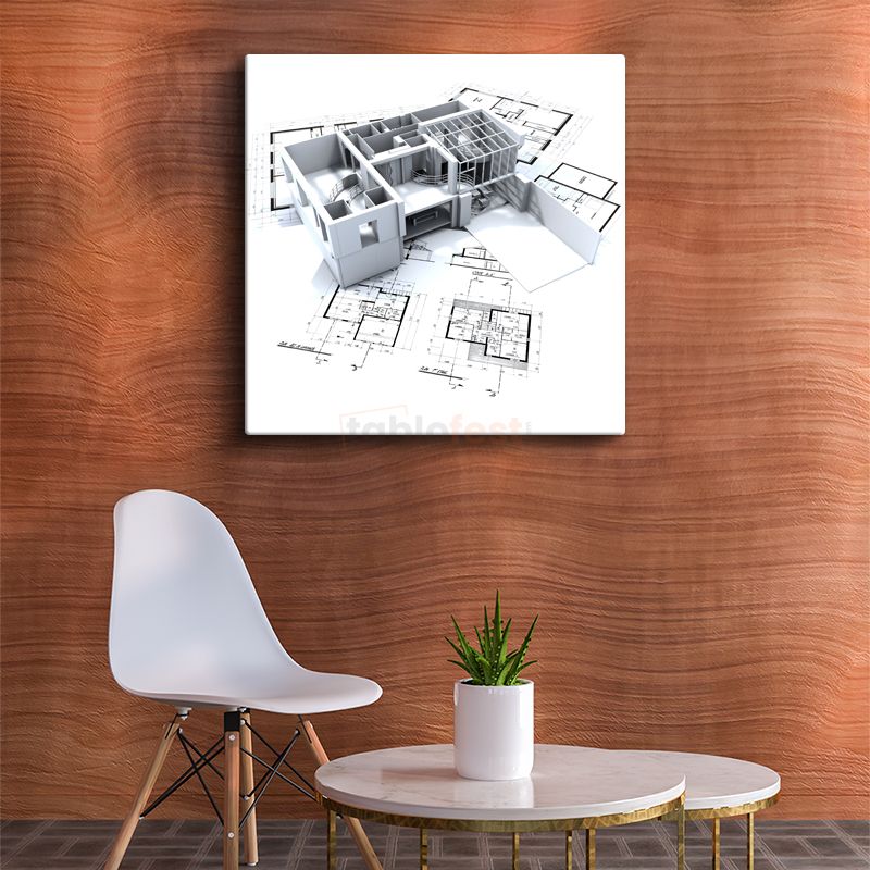 Mimar - 3D Bina Modeli ve Planlar Kanvas Tablo