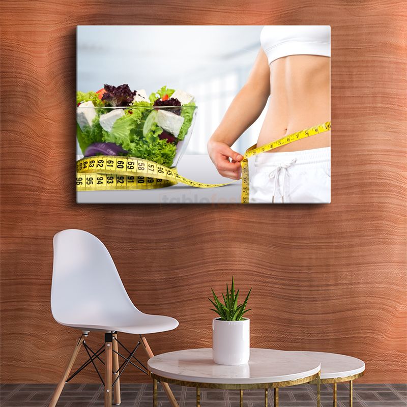 Beslenme Koçu - İdeal Ölçüler Kanvas Tablo
