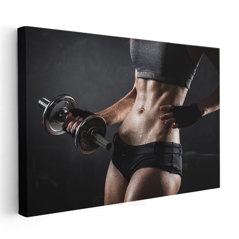 Fitness Eğitmeni - Güç ve Disiplin Kanvas Tablo
