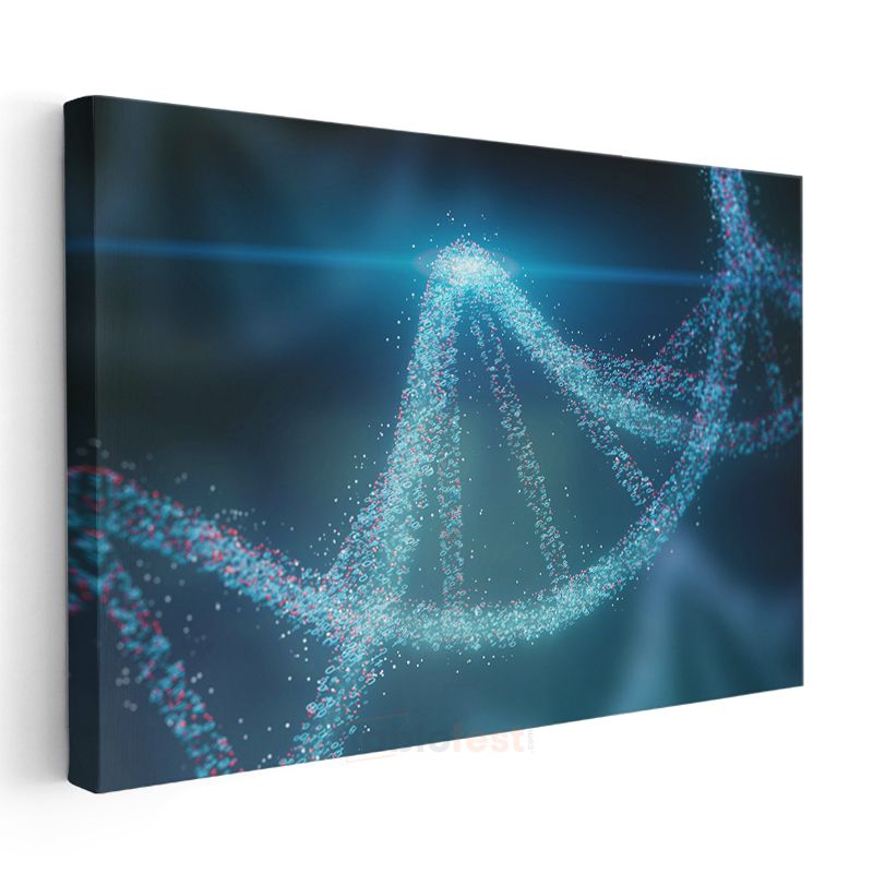 Genetik Mühendisi - DNA Moleküler Yapı Kanvas Tablo