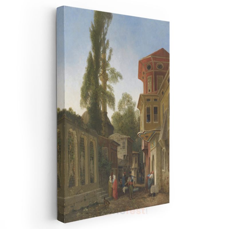 Osmanlı Sokakları - Geleneksel Mahalle Yaşamı Kanvas Tablo