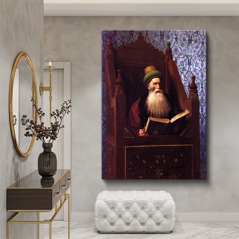 Osman Hamdi Bey - Kitap Okuyan Adam Kanvas Tablo
