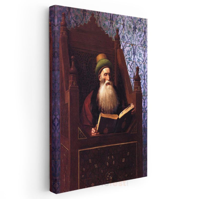 Osman Hamdi Bey - Kitap Okuyan Adam Kanvas Tablo