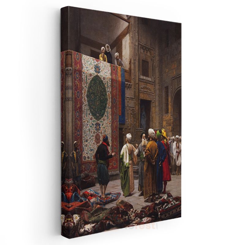 Osman Hamdi Bey - Halı Tüccarı Kanvas Tablo
