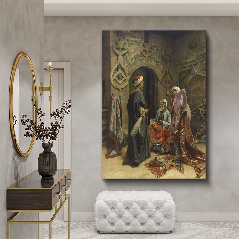 Osman Hamdi Bey - Halı Tüccarları Kanvas Tablo