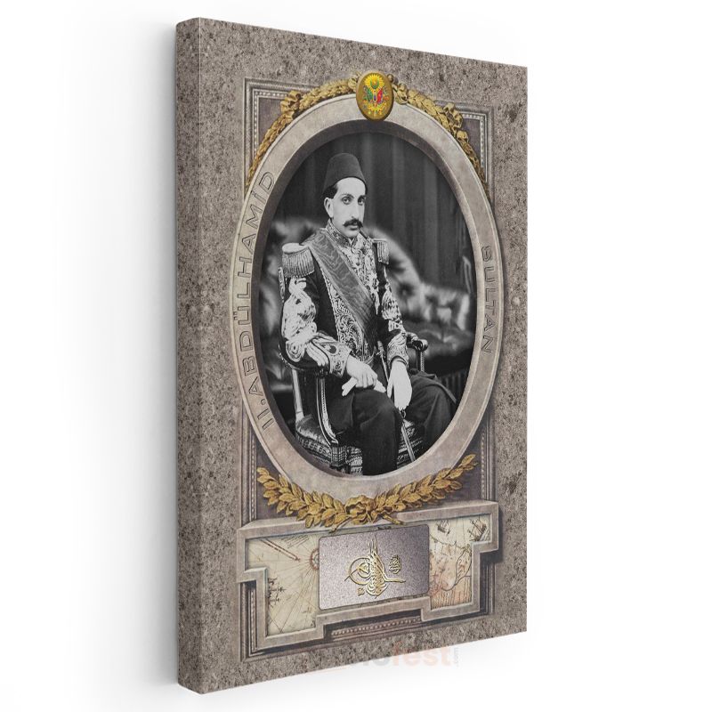 Osmanlı Padişahları - Sultan V. Mehmed Reşad Portresi Kanvas Tablo