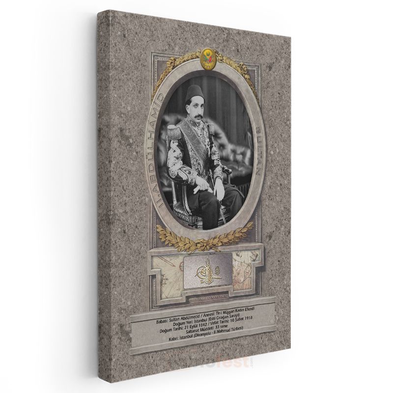 Osmanlı Padişahları - Sultan V. Mehmed Reşad Resmi Kanvas Tablo