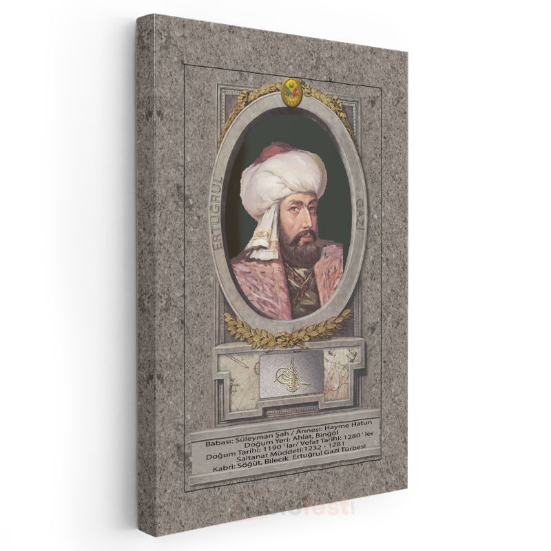 Osmanlı Padişahları - Ertuğrul Gazi Kanvas Tablo