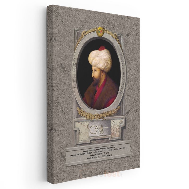 Osmanlı Padişahları - Sultan II. Murad Osmanlı'nın Güçlü Hükümdarı Kanvas Tablo