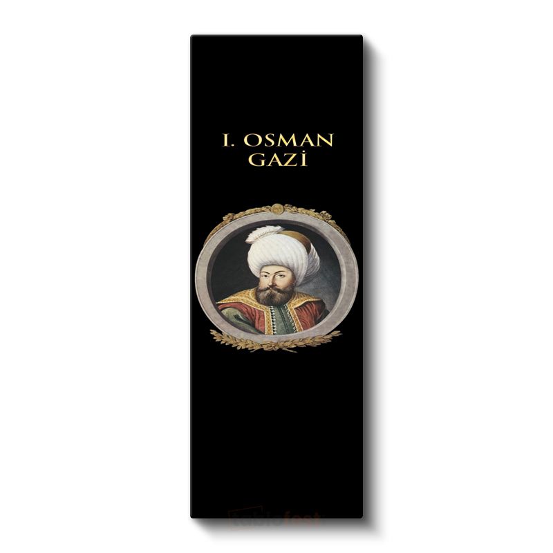 Osmanlı Padişahı - I. Osman Gazi Portresi Kanvas Tablo
