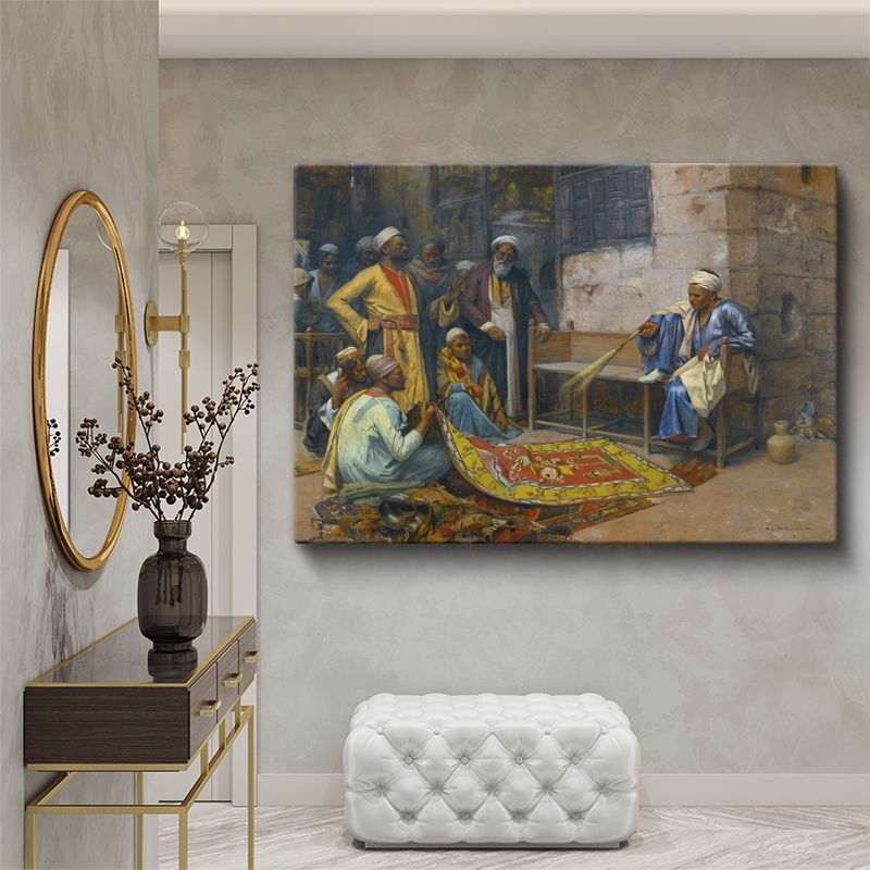Osman Hamdi Bey - Halı Tüccarları Kanvas Tablo