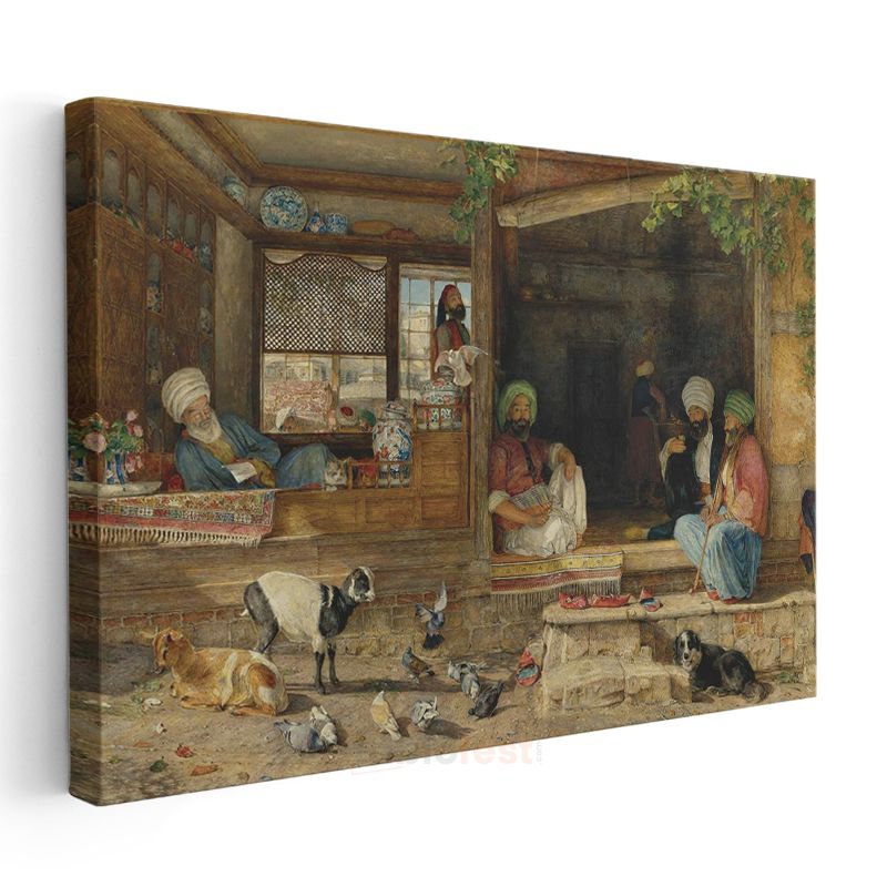 Osmanlı Kahvehanesi - Geleneksel Sohbet Ortamı Kanvas Tablo