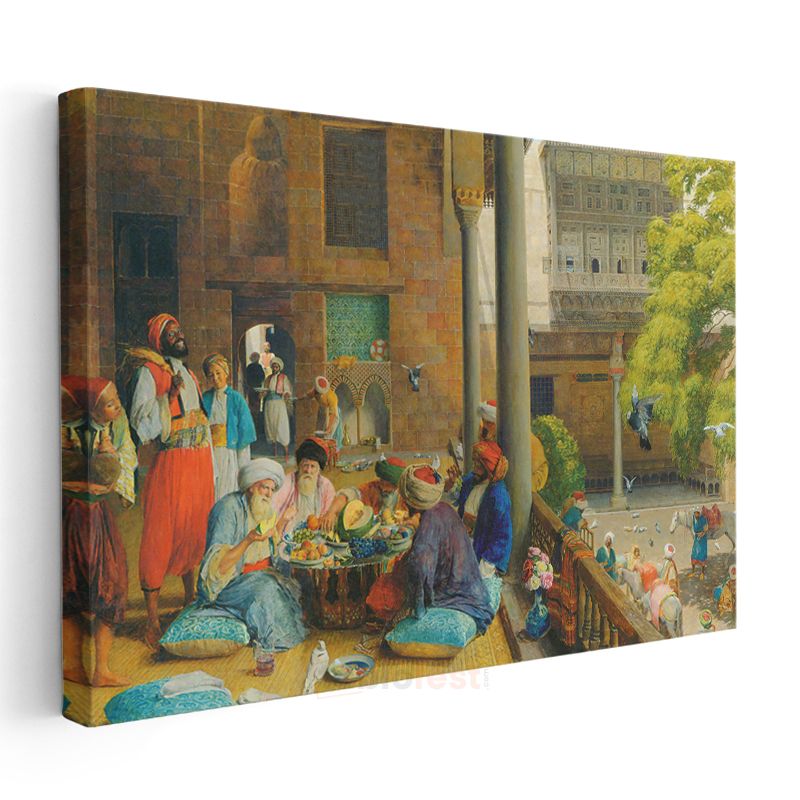 Saray Bahçesinde Ziyafet - Osmanlı Sofrası Kanvas Tablo