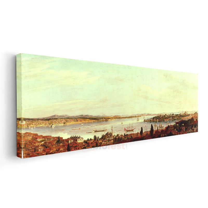 Osmanlı Limanı - Tarihi İstanbul Panoraması Kanvas Tablo