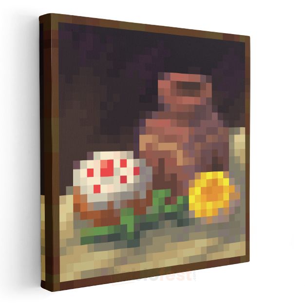 Minecraft - Baroque Piksel Kanvas Tablo